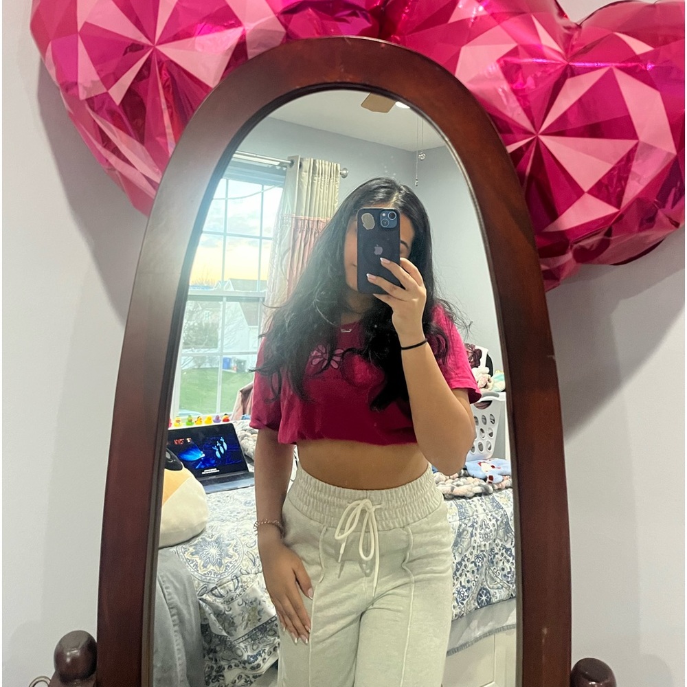 SHEIN EZwear Solid Drawstring Waist
Wide Leg Sweatpants